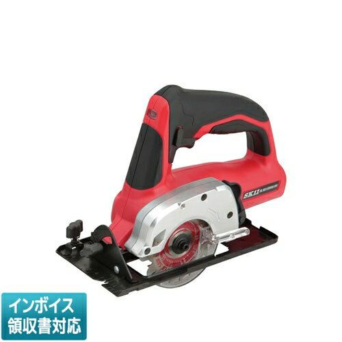 SCS-108V-15RL10．8Vマルノコ本体本体1.75kgの小型・軽量の片手サイズ丸鋸で、木工薄板を軽快に切断、傾斜切断も可能です合板・ベニヤ板・各種木工薄板の直角・傾斜切断作業人間工学に基づく操作性、作業性を重視したデザインです切込深さ24mm(90度切断)・19mm(45度)で木工薄板の切断に最適ですスイッチを離すとすぐに回転が止まるブレーキ機能付きですバッテリー残量表示LED灯を装備しています白色LED作業ライト機能付きです●サイズ(バッテリー含む)：長さ約300×幅110×高さ190mm●モーター電圧：10.8V●回転数：2400min-1(回転/分)●鋸刃サイズ：外径85mm×内径15mm●最大切り込深さ：24mm(0度)/19mm(45度)●傾斜切断：0度~45度●質量：約1.75kg(バッテリー含む)材質●セット内容：マルノコ本体・平行定規・ダストポートご使用前に取扱説明書を必ずお読みください本製品には充電器、バッテリーは付属されていません充電器SCH108V-30CHRV以外での充電作業は絶対にしないでください雨中での使用は絶対にしないでください●商品サイズ（mm）265×200×110●重量（g）1600