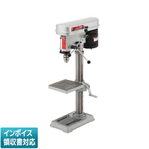SDP-600V卓上ボール盤600W鉄・木等の穴あけ作業に最適です鉄工・木工での穴あけ作業・大型工作の多い木工作業強力600Wモーター採用し、鉄工13mm・木工30mmも簡単に穴あけできます大型(フトコロ寸法125mm・全長750mm)ですから、大きな材料の穴あけ加工、長尺のキリを使う穴あけ作業に最適ですワークテーブルの上下移動は片手ハンドル操作でできます深さストッパーゲージ付きで複数の同じ深さの穴あけも簡単にできますベルト掛替式速度5段階調整機能付きで最適な回転速度に調整できます●電源：単相交流100V(50/60Hz共用)・電流：6.5A・消費電力：600W●回転数：(50Hz)580/890/1320/1900/2650min-1・(60Hz)700/1070/1580/2290/3180min-1●穴あけ能力：鉄工13mm・木工30mm●キリの最大送り幅：60mm・フトコロ寸法：125mm●チャックテーブル間：280mm・チャックベース間：390mm●テーブル作業面：205×205mm・テーブル上下移動距離：280mm・ベース作業面：155×154mm●組み立て時サイズ：全高約750mm●ドリルチャック：1.5~13mm・深さストッパーゲージ付材質●セット内容：チャックハンドル・六角棒レンチ3・4mmご使用前に取扱説明書を必ずお読みください作業時は保護メガネを使用してくださいまた、粉塵の多い作業では防塵マスクを着用してください●商品サイズ（mm）440×750×265●重量（g）31500