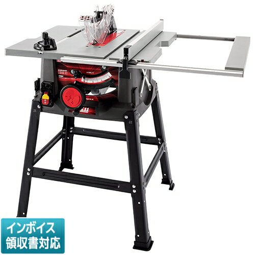 STS-255ETテーブルソー255mm従来品よりテーブルサイズを大きくし、更に延長できる仕様のテーブルソーです木材の切断本体後方に集塵機を接続する事で作業中発生する切粉を吸収することができます楽な姿勢で作業が行えるスタンド付きです鋸刃の昇降に合わせて連動する安全カバー付きです切断角度調整機能付きでハンドルを回すだけで、45~90度の間に設定できます付属品を本体外周に取付けて収納できます●電圧：単相交流100V●電流：15A●周波数：50-60Hz●消費電力：1470W●回転数：4000min-1●機体：幅720×高さ470×奥行640mm、テーブル寸法：幅1000×奥行570mm(テーブル延長時)、重量：16.5kg●定格使用時間：30分●絶縁方法：二重絶縁方式材質●商品サイズ（mm）720×470×640●重量（g）16500