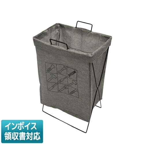 ●45Lゴミ袋に対応●撥水コーティング●折りたたんでコンパクトに●用途・収納、運搬ボックスとして・ダストボックスとして・本体サイズ・質量：360mm×270mm×585mm・700g・耐荷重：98N(10kgf)・材質　袋：綿麻・PEコーティング、フレーム：鉄