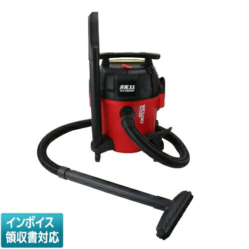 SVC-200PQP乾湿両用掃除機PC静音騒音が小さいく吸引力が強い、液体も吸引できる乾湿両用掃除機です乾いたゴミ、濡れたゴミ、湿ったゴミの吸塵、液体の吸引作業手袋を装着したままでも操作しやすい大型スイッチです太径ホースは経路途中のゴミ詰まりを軽減しますきめが細かく集塵効率が高いカートリッジフィルターは、ろ過面積が大きく、不織布性で水洗いも可能です付属の集塵袋を取り付ければ、タンクの汚れも少なく、フィルターが長持ちで、廃棄も簡単で手が汚れにくいです丈夫で、軽い樹脂製タンクです●電圧：100V、電流：10A、消費電力：960W、周波数：50/60Hz●最大風量：2.4m3/分、最大真空度：18kPa、吸い込み仕事率：210W●タンク容量：19L、吸塵容量：16L、吸水容量：10L、ホース長：約2m●電源コード長：約3m、本体寸法：約幅390×奥行370×高さ510mm●本体質量：約7.0kg(コード、付属品含む)、騒音値：約65dB材質●鉄、樹脂●付属品：ワイドノズル、汎用ノズル、隙間ノズル、丸毛ブラシ、延長パイプ×2、集塵ホース、集塵袋×2、カートリッジフィルター(本体装着済み)、スポンジフィルター、キャスター×4、キャスター取付ネジ×4雨中でのご使用は、本機の故障や感電事故の原因となりますので絶対にしないでください爆発や火災の原因となりますので、可燃性の液体やガスのある場所でのご使用は絶対にしないでください以下のものは絶対に吸引しないでください本機の故障や重大な事故の原因となりますアルミニウム、マグネシウム、チタン、亜鉛などの爆発性粉塵、ガソリン、シンナー、ベンジン、灯油、塗料などの引火性の物質や油、薬品などの化学物質、たき火の残り火、タバコの吸殻などの高温度のものや高速切断機、グラインダー、溶接機などから発生する火花を含む粉、薬液、洗剤、熱湯など発砲性のある液体、カミソリの刃、釘、ガラス、針など鋭利なもの吸引する物質によってはタンクやホースから静電気を感じることがありますので、ご注意願います吸引したゴミがパイプやホース、タンクに高速で大量に接触することで発生した静電気が、パイプやホースを保持している手を伝って体内へ帯電することがあります※作業中はタンクやホース、周辺の金属部からは距離をおいてください何かに触れる際は指先ではなく手のひらから触れるようにしてくださいまた、作業前にあらかじめ市販の静電気防止製品を装着するなどの対策を行ってください・吸引中タンクを大きく揺らしたり転倒させますと、フロートが吸引口を塞ぐ前に、タンク内の液体がヘッド部裏面の吸引口に侵入し故障の原因となりますその際はただちに作業を中断し、完全に乾くまで使用を控えてください・吸引した液体が汚れていたり、混入物によってはタンク内大量の泡が発生することがあります発生した泡はフロート作動前にヘッド部裏面の吸引口へ吸い込まれ、排気口から出てくることがあります排気口からしぶきが出てきましたら、ただちに作業を中断し、完全に乾くまで使用を中止してください・また泡の発生を抑えるために、タンク内にあらかじめ市販の消泡材などを投入してくださいヘッド部左右側面にモーター空冷用の吸気口と排気口がありますモーターの冷却に必要ですので、ヘッド部を覆うなど、吸排気口を塞がないでくださいまた、ヘッド外周囲に多量の粉塵やゴミが浮遊するような状況下では掃除機を作動させないでくださいモーター冷却風取入の際に、粉塵等が侵入し、故障の原因となりますヘッド頭頂部のハンドルにはコードを巻き付けて収納できます(コードラップ機能)※注意：コードの根元を強く曲げて収納しないでくださいコードが内部で断線し、ショートするおそれがあります●商品サイズ（mm）390×510×370●重量（g）7000