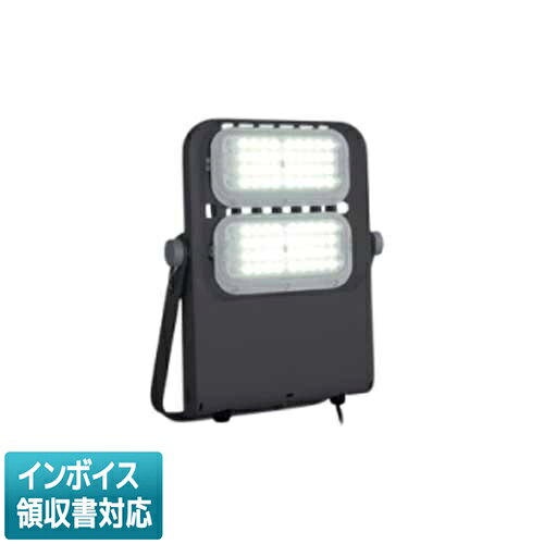 カテゴリ情報：投光器周波数：50/60HzHZ適合：50/60仕様1名称：本体仕様1材質：アルミダイカスト仕様1仕上げ：グレーイッシュブラック仕様1その他：屋内使用時の使用温度範囲の上限は35℃です。仕様2名称：前面カバー仕様2材質：ポリカーボネート仕様5その他：定格電圧：AC100V〜242V仕様6その他：定格消費電力：155（100V）、155（200V）、155（242V）仕様7その他：平均消費電力：140W（200V）仕様8その他：入力電流：1.63A（100V）、0.82A（200V）、0.65A（242V）仕様9その他：光束維持時間：60,000時間（光束維持率85％）仕様10その他：相関色温度：5000K 平均演色評価数（Ra）：70補助点灯装置：電源ユニット内蔵配光タイプ:帯内文字：横長タイプその他備考：保護等級：IP66その他備考：耐雷サージ：15kV（コモンモード）その他備考：使用温度範囲：（屋外）-20~45℃ （屋内）-20~35℃その他備考：調光はできません。※取付工事は必ず、工事店、電気店（有資格者）に依頼してください。一般の方の工事は禁止されています。