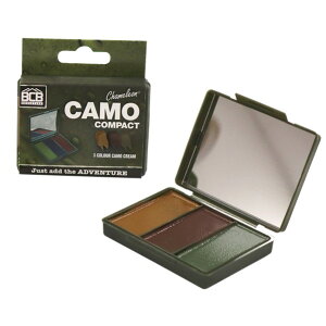 BCB カモフラージュクリーム コンパクト 3色 サンド & ブラウン & グリーン 3COLOR CAMO COMPACT - SOFT CREAM 45g SAND/BROWN/GREEN | アウトドア フェイスペイント ドーラン サバイバル サバイバルゲーム サバゲー ミリタリー コスプレ