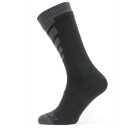 【全国送料無料】 SEALSKINZ Waterproof Warm Weather Mid Length Sock Black/Grey size-XL 11100055010140 │ シールスキンズ ソックス 靴下 XLサイズ