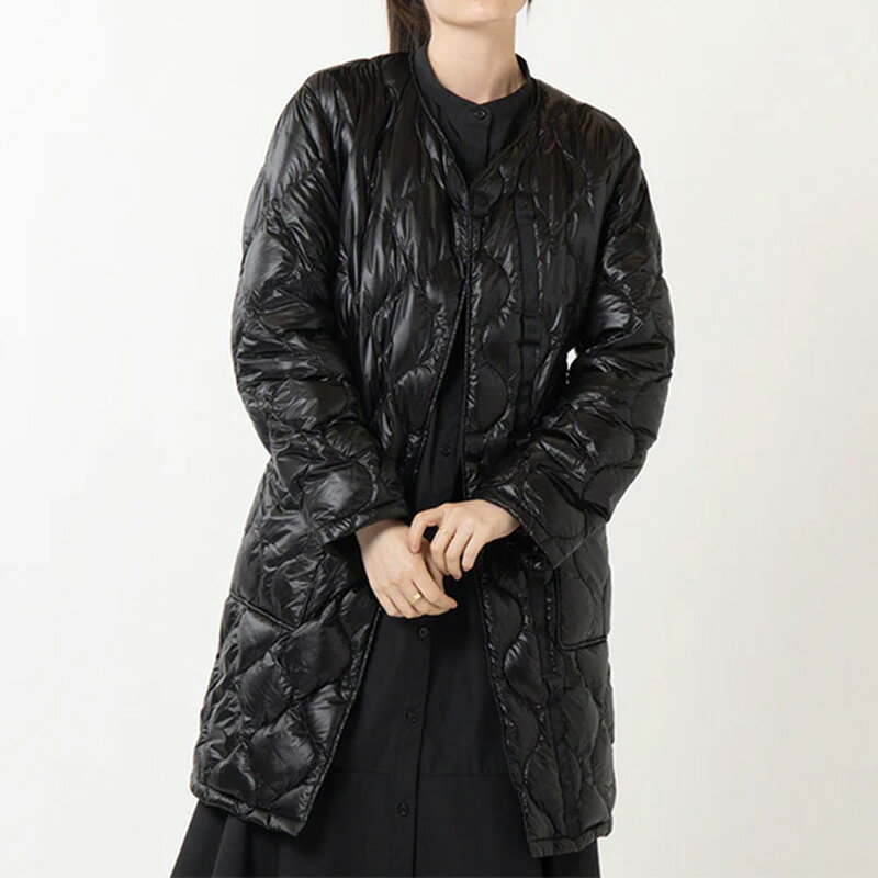ナンガ NANGA ONION QUILT NO COLLAR DOWN HALF COAT オニオンキルトノーカラーダウンハーフコート レディース アパレル トップス アウター ダウン コート キャンプ アウトドア ファッション ND2242-1C316 techcountry-10004562 野遊びファッション館 EVER FIELD サンプル画像3