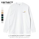 国内正規品 carhartt wip カーハート ダブリューアイピー L/S AMERICAN SCRIPT T-SHIRT ロングスリーブ アメリカンスクリプト Tシャツ 新作 2022 ストリート アウトドア キャンプ ギフト メンズ レディース 長袖 ロンティー 男女兼用