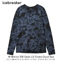ICEBREAKER アイスブレーカー M Merino 200 Oasis LS Crewe Cloud Dye メリノ 200 オアシス ロングスリーブ クルー クラウド ダイ メンズ アパレル ウェア トップス メリノウール 100% IB0A572I