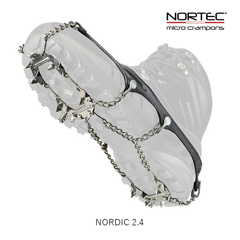 NORTEC ノルディック 2.4 NORDIC 2.4 スチールチェーンスパイク エラストマー トレイル ランニング ハイキング マイクロクランポン