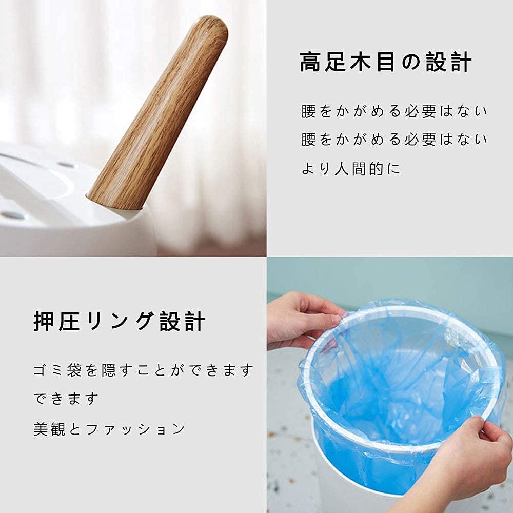 フタ付きゴミ箱 ふたつきゴミ箱 木目調ゴ ゴミ...の紹介画像2