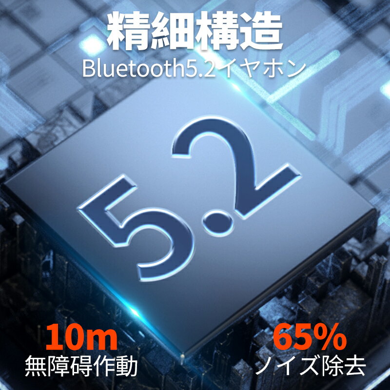 Bluetooth5.2　ワイヤレスイヤホン 片耳 超軽量 耳掛け型 イヤホン ハンズフリー通話 マイク内蔵 iPhone/Android適用