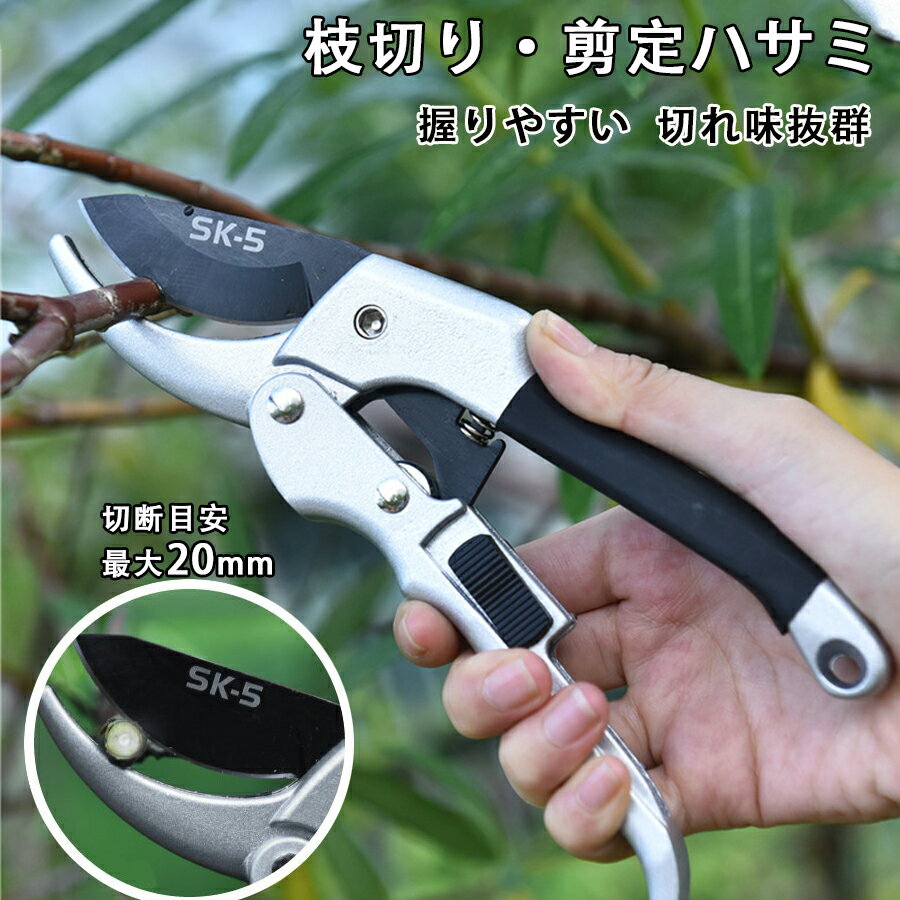 Rakuten - 剪定ばさみ はさみ ハサミ 庭 ガーデン 園芸 枝切り 枝切りばさみ ロック 作業 庭木 クリックポスト 送料無料