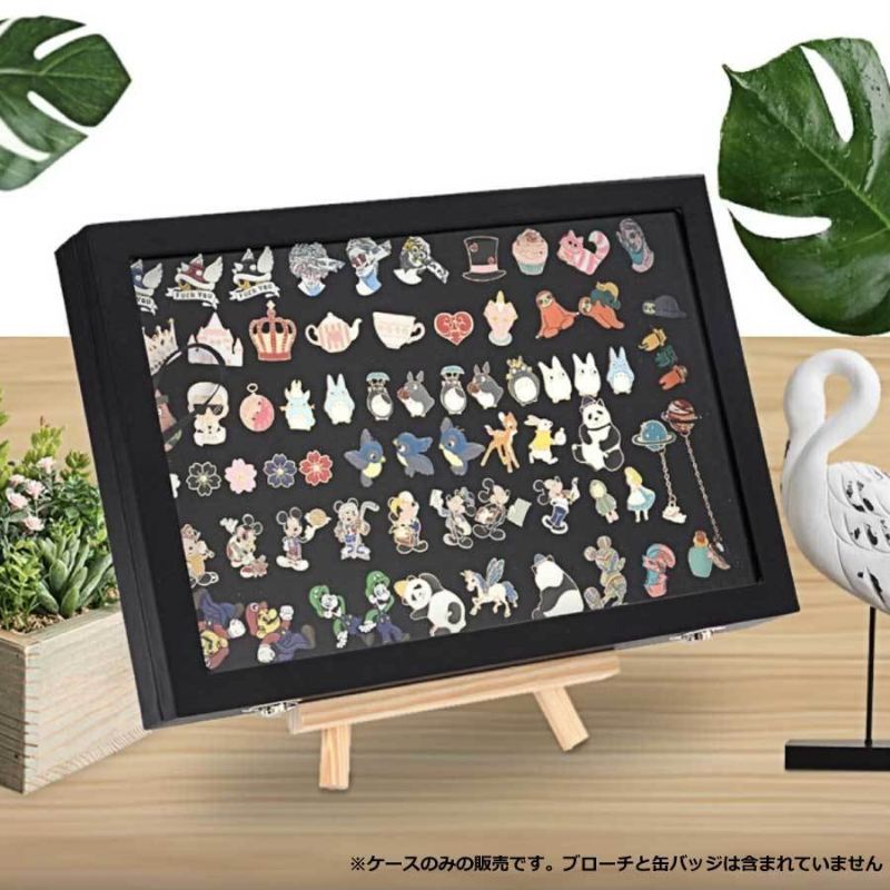 ブローチ 缶バッジディスプレイ スタンド付き 収納大容量 120個 収納可 こだわり ...