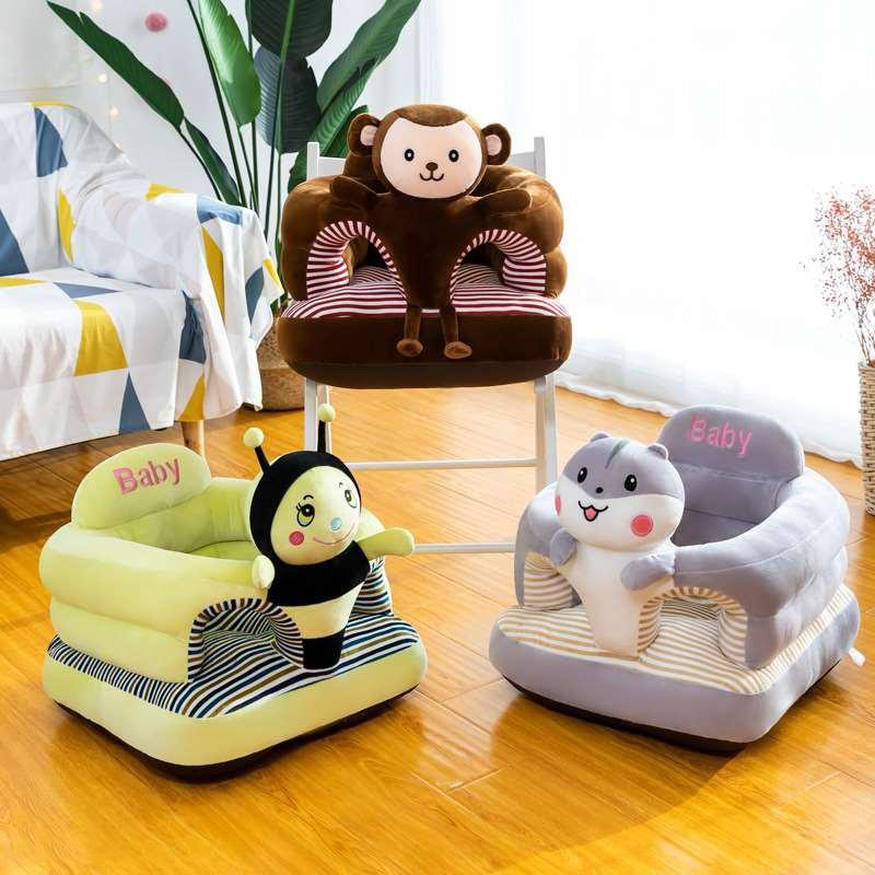 techshopのベビーチェア ベビー ソファ お座り練習 お食事グッズ ふわふわ 幼児 保護 可愛い ぬいぐるみ ベビーソファ 腰ベルト付き 座布団 クッション ソフト｜アングル2