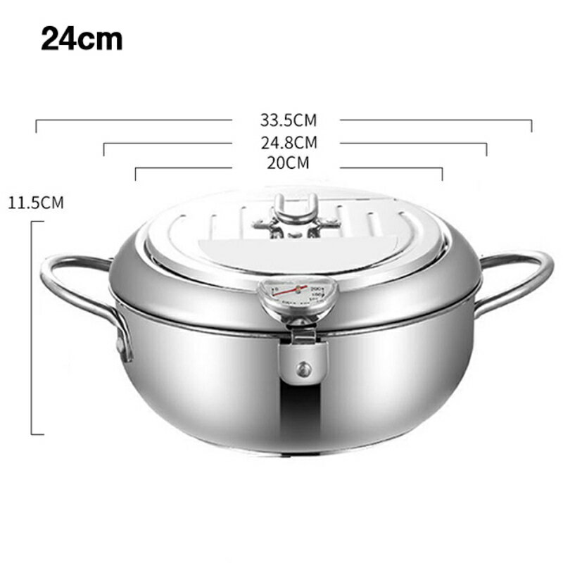 天ぷら鍋 揚げ物 鍋 揚げ鍋 温度計付き 温度...の紹介画像3