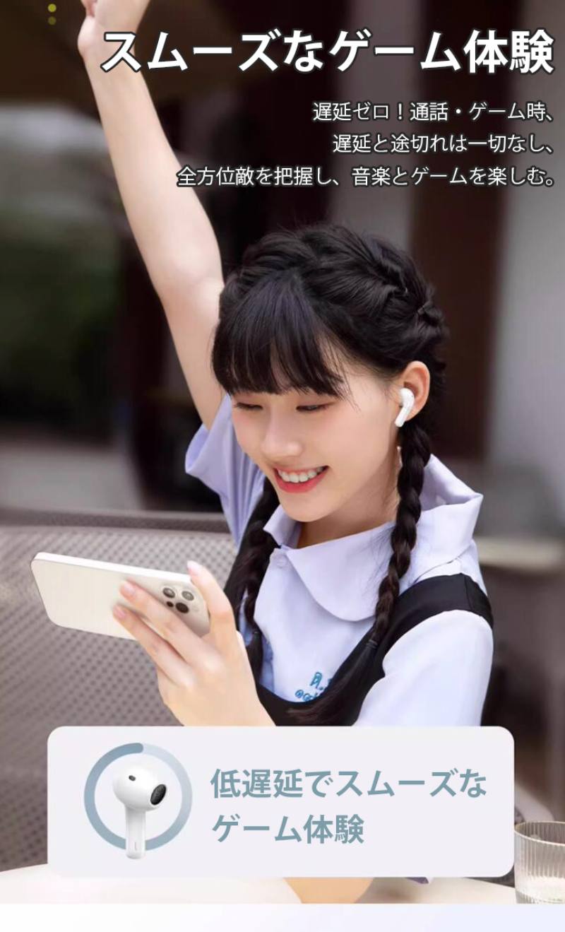 BASEUS イヤホン ワイヤレスイヤホン Bluetoothイヤホン PSE認証済み ヘッドホン 両耳 高音質 タッチタイプ 完全ワイヤレス 耳掛け式 自動ペアリング IP64防水 ブルートゥース イヤホン マイク付き 軽量 ハンズフリー通話 ノイズキャンセリング iPhone＆Android対応 techdream-10000169 techshop サンプル画像3