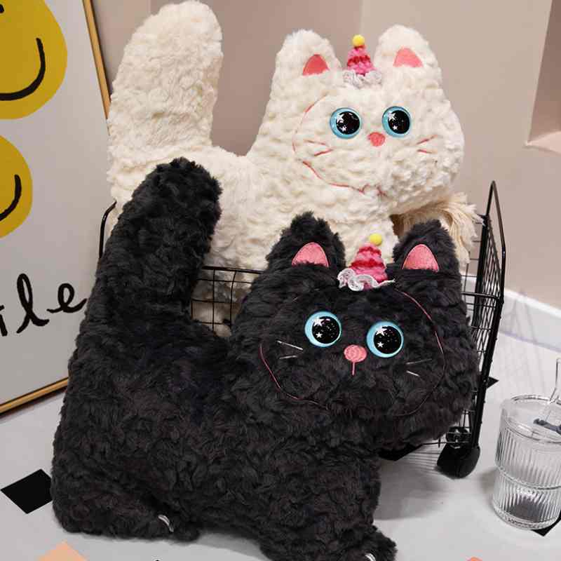 Rakuten - 42CM*40CM 猫抱き枕 ネコのぬいぐるみ ドーパミン ソフト萌え ぬいぐるみ ソファークッション 女の子 男の子 子ども 抱き枕 動物のぬいぐるみ かわいい クッション枚 誕生日プレゼント やわらかい かわいい に伴う