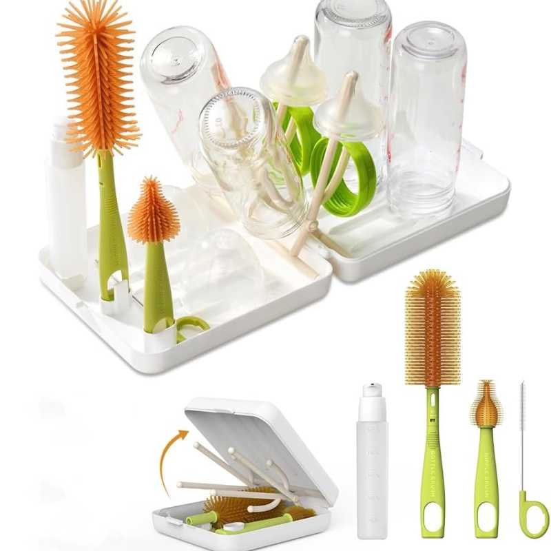 哺乳瓶ブラシ ボトルブラシ 哺乳瓶洗い ボトル洗浄ブラシ シリコンブラシ コップ 洗浄ブラシ 哺乳瓶洗..