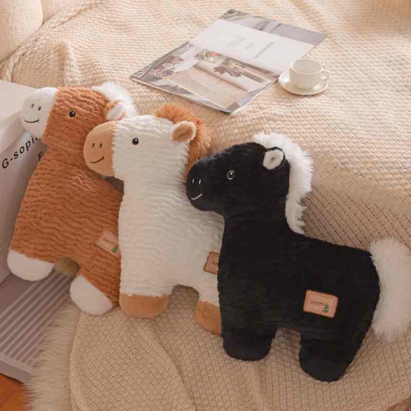樂天商城 - 45CM 動物のぬいぐるみ 馬 うま ぬいぐるみ 抱き枕 かわいい ウマ ふわふわ もちもち 癒し 可愛い アニマル 女の子 男の子 子ども 彼女 彼氏 おもちゃ クリスマス お祝い 誕生日プレゼント