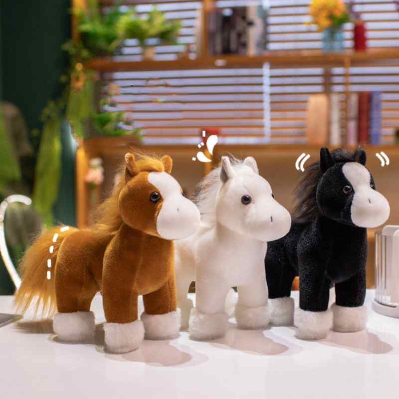 樂天商城 - 馬 うま 20CM ぬいぐるみ 動物のぬいぐるみ 抱き枕 かわいい ウマ ふわふわ もちもち 癒し 可愛い アニマル 女の子 男の子 子ども 彼女 彼氏 おもちゃ お祝い クリスマス 誕生日プレゼント