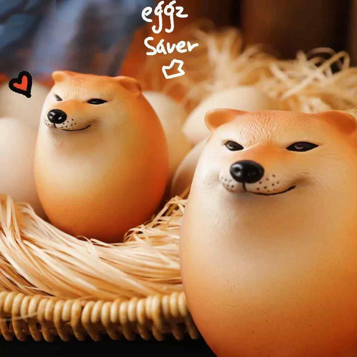 1個/2個/5個 犬の卵フィギュア 低反発 柴犬スクイーズしばこ 卵型 いたずらデスク装飾 techdream-10005065 techshop サンプル画像2