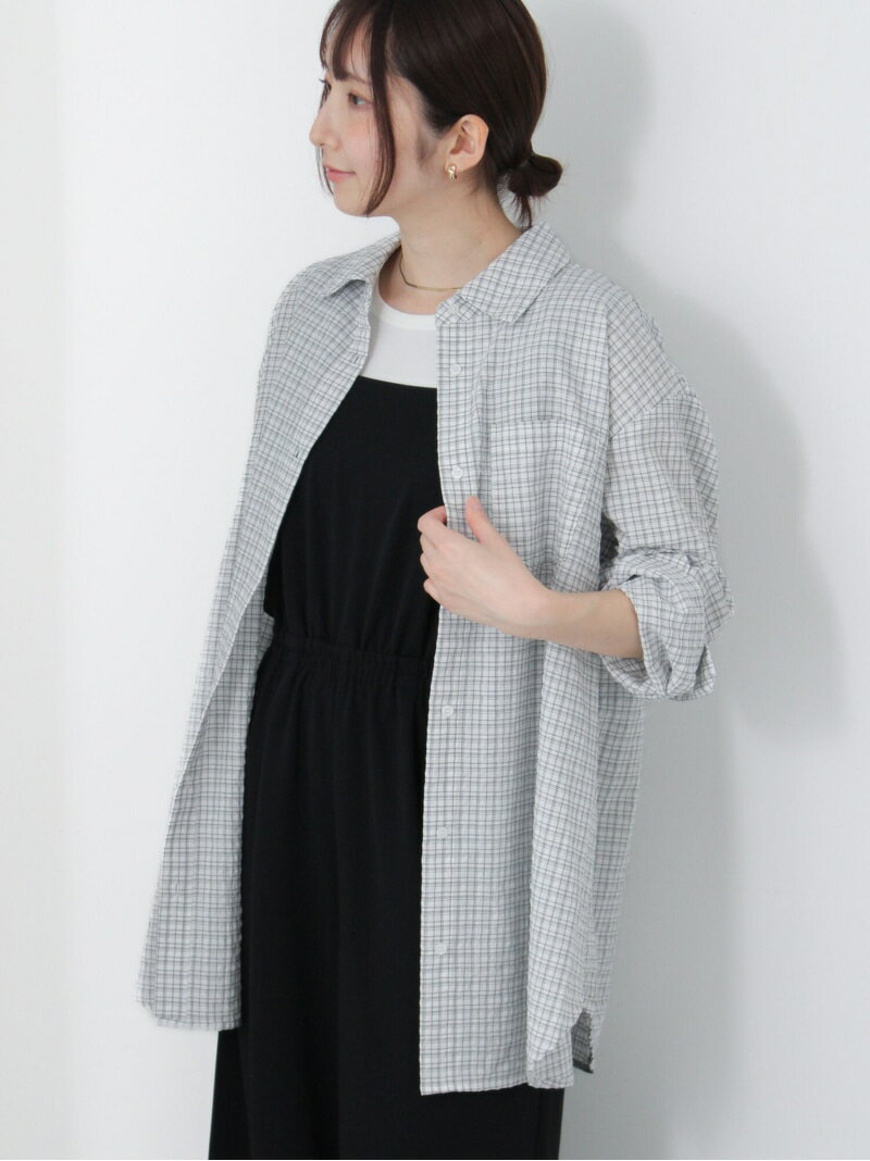 オーバーサイズチェックシャツTec...