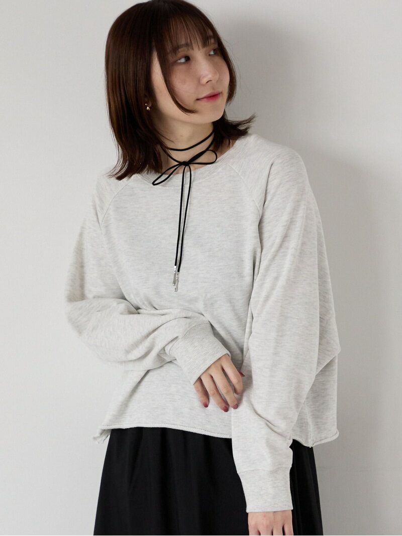 カットオフ裏毛スウェット Te chichi TERRASSE テチチ トップス カットソー・Tシャツ グリーン グレー ホワイト レッド【送料無料】[Rakuten Fashion]のサムネイル