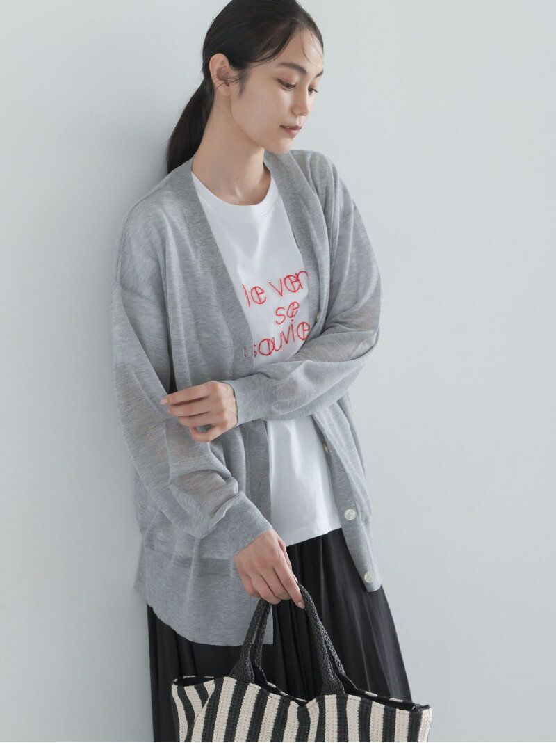 樂天商城 - 14GミドルVネックカーディガン《2026 SUMMER LOOK item》 Te chichi テチチ トップス カーディガン レッド グレー ブラック【送料無料】[Rakuten Fashion]