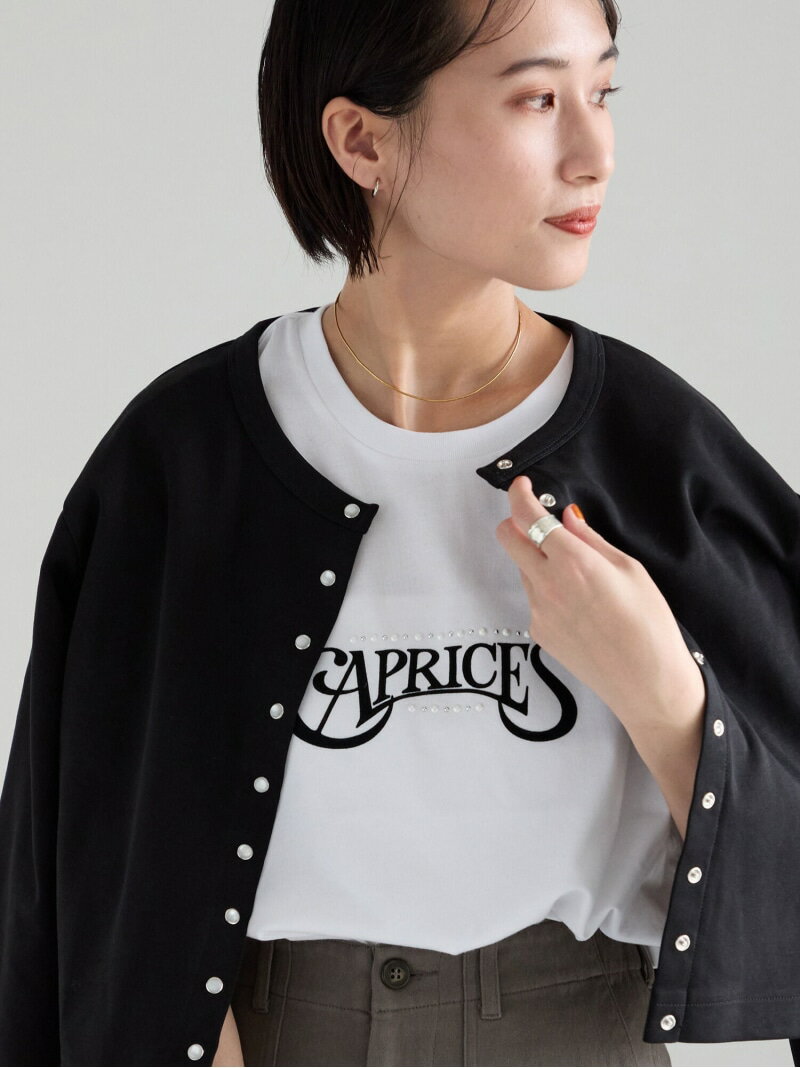 パール&ロゴプリントTシャツ Te chichi テチチ トップス カットソー・Tシャツ グレー ホワイト[Rakuten Fashion]
