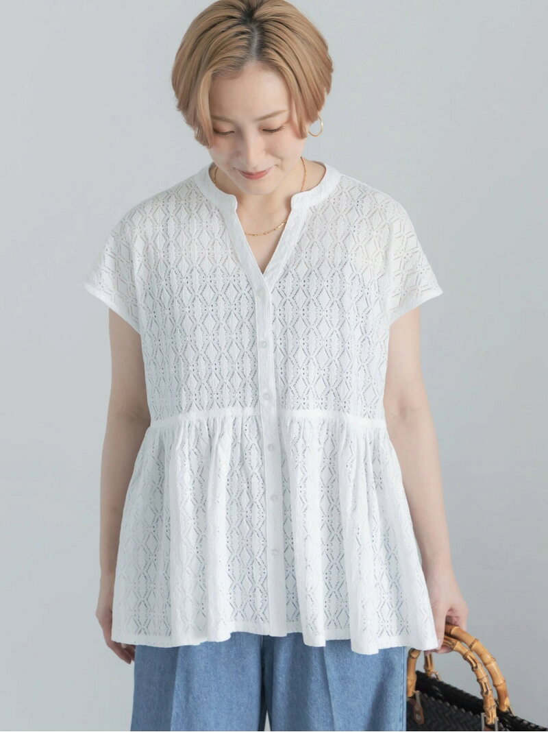 【SALE／50%OFF】レースペプラムブラウス Te chichi テチチ トップス シャツ・ブラウス ブラック ブラウン ホワイト【RBA_E】[Rakuten Fashion]