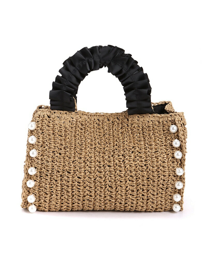 [Rakuten BRAND AVENUE]【SALE／10%OFF】Techichi/パール付フリルペーパーバッグ Techichi テチチ バッグ【RBA_S】【RBA_E】【送料無料】