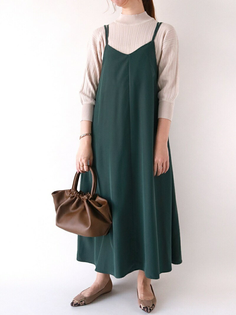 【SALE／48%OFF】Techichi/フィブリルバックリボンキャミワンピース Te chichi テチチ ワンピース・ドレス ワンピース グリーン ネイビー ブラウン【RBA_E】[Rakuten Fashion]のサムネイル