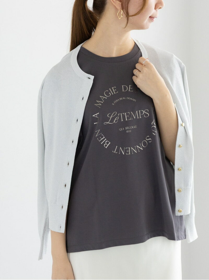 【SALE／60%OFF】レタードメタルボタンクルーカーディガン Te chichi テチチ トップス カーディガン シルバー ブラック グリーン ゴールド オレンジ【RBA_E】[Rakuten Fashion]