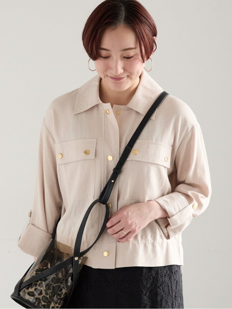 樂天商城 - 【SALE／30%OFF】リネンライクWポケットジャケット Te chichi テチチ ジャケット・アウター ノーカラージャケット ネイビー ベージュ【RBA_E】【送料無料】[Rakuten Fashion]