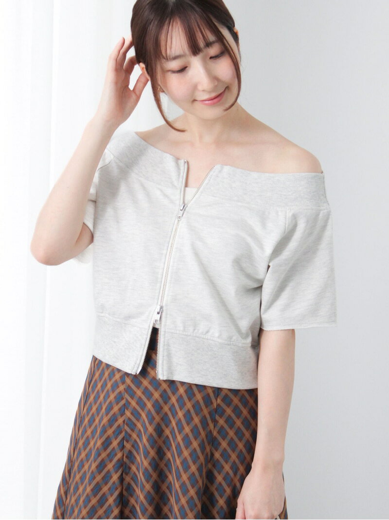 樂天商城 - 【SALE／60%OFF】ダブルジップオフショルカットトップス Te chichi TERRASSE テチチ トップス カットソー・Tシャツ ベージュ グレー【RBA_E】[Rakuten Fashion]