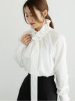 【SALE／37%OFF】【松井愛莉着用】フリルボウタイブラウス Te chichi テチチ トップス シャツ・ブラウス ホワイト ネイビー ブルー【RBA_E】【送料無料】[Rakuten Fashion]