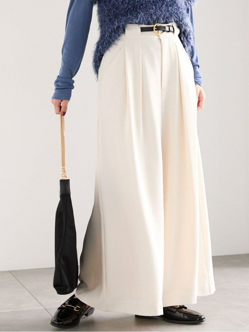 【SALE／44%OFF】デザインバックルベルト付ワイドパンツ Te chichi テチチ パンツ その他のパンツ ホワイト ネイビー グレー【RBA_E】【送料無料】[Rakuten Fashion]のサムネイル