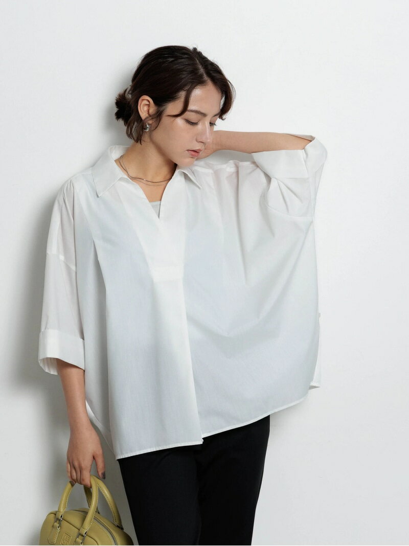 【SALE／40%OFF】コクーンスキッパーシャツ Te chichi テチチ トップス シャツ・ブラウス ブルー カーキグリーン ホワイト【RBA_E】【送料無料】[Rakuten Fashion]のサムネイル