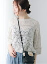 【SALE/60%OFF】ラメ混なみなみメッシュニット Te chichi TERRASSE テチチ トップス ニット ホワイト ブラック ブルー【RBA_E】...