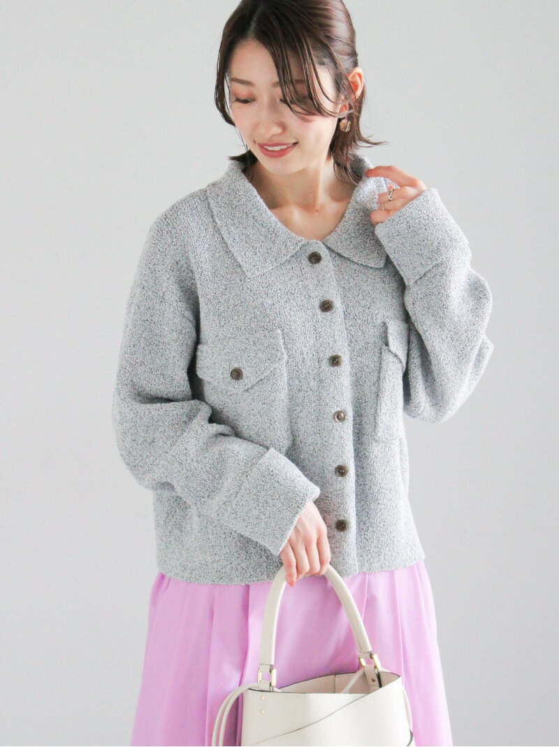 樂天商城 - 【SALE／60%OFF】メランジ衿ニットジャケット Te chichi テチチ トップス カーディガン グリーン グレー ブルー【RBA_E】[Rakuten Fashion]