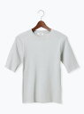 【SALE/60%OFF】ハーフスリーブクルーネックリブニット Te chichi TERRASSE テチチ トップス ニット ネイビー ピンク ブルー ブラッ...