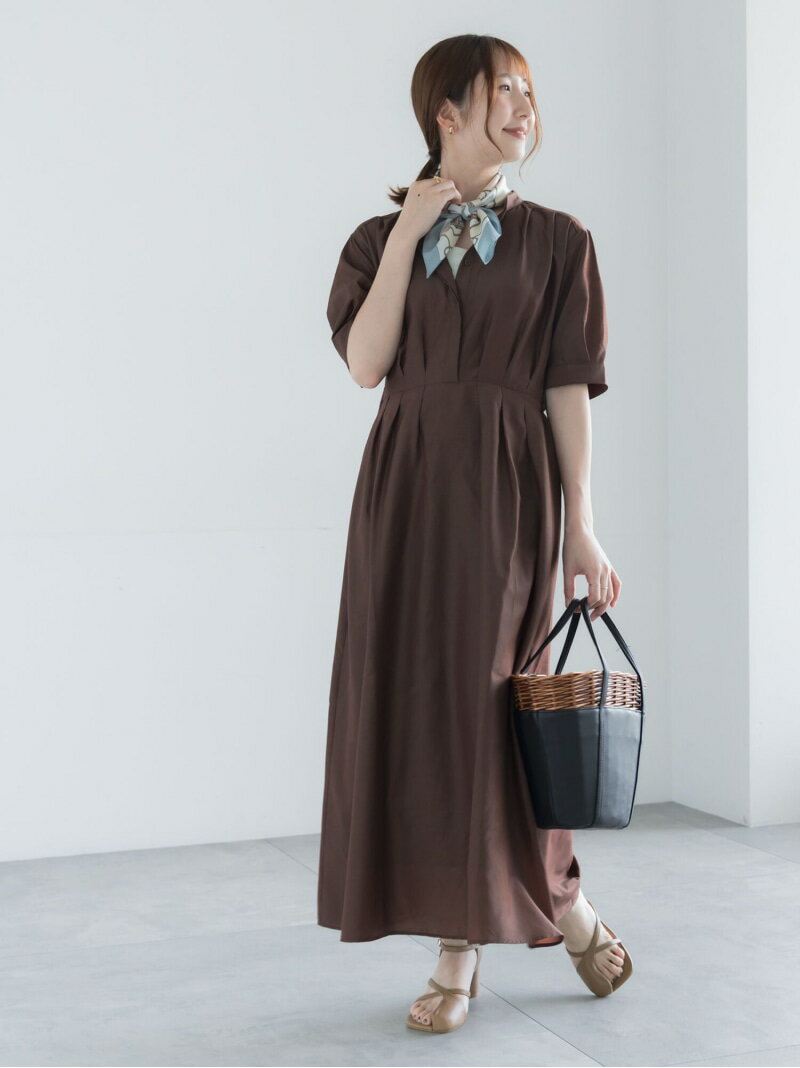 樂天商城 - 【SALE／30%OFF】スパンボイルワンピース Te chichi テチチ ワンピース・ドレス ワンピース ネイビー グリーン ブラウン【RBA_E】【送料無料】[Rakuten Fashion]