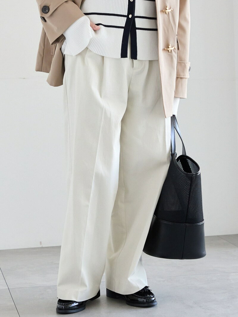 【SALE／40%OFF】ハイウエストワイドチノパンツ《2026 spring catalog item》 Te chichi テチチ パンツ その他のパンツ ベージュ ホワイト【RBA_E】【送料無料】[Rakuten Fashion]