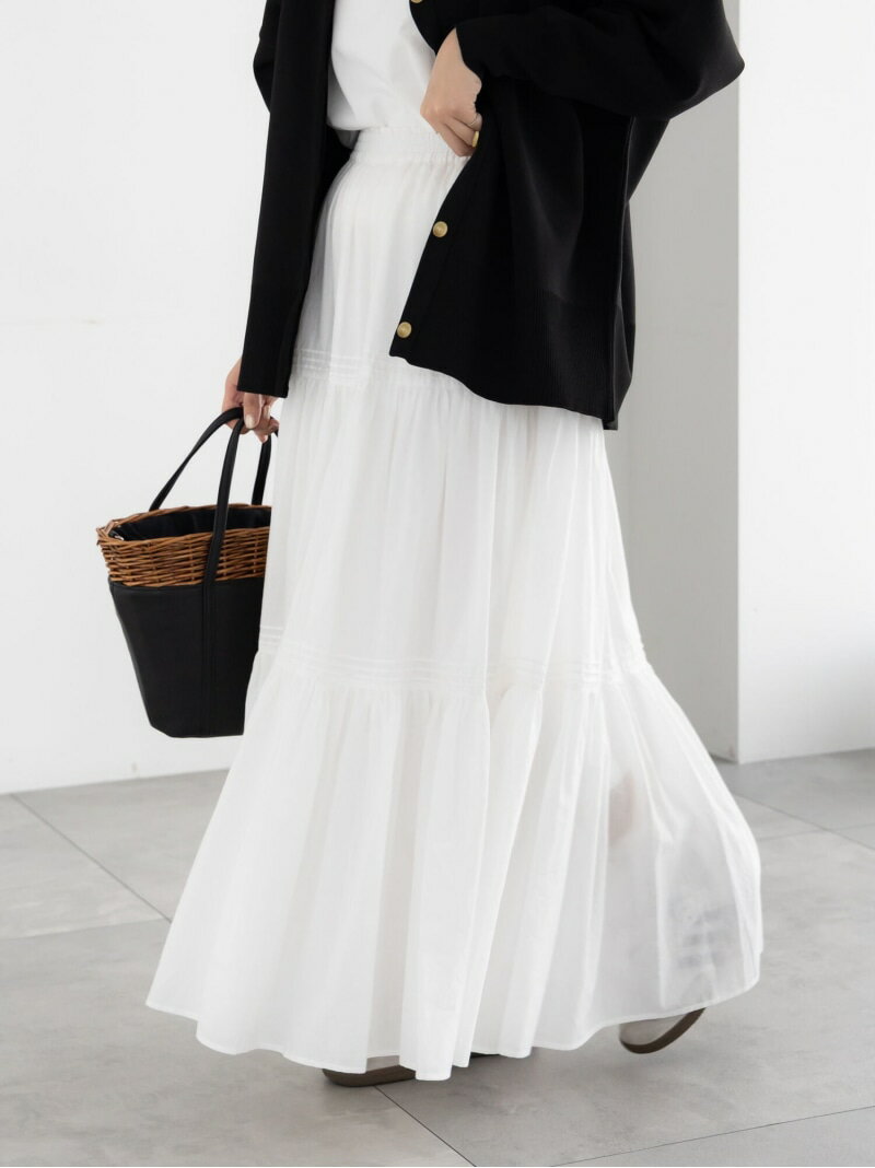 樂天商城 - 【SALE／30%OFF】コットンボイルティアードスカート《2026 spring catalog item》 Te chichi テチチ スカート その他のスカート グリーン ホワイト ブラック【RBA_E】【送料無料】[Rakuten Fashion]