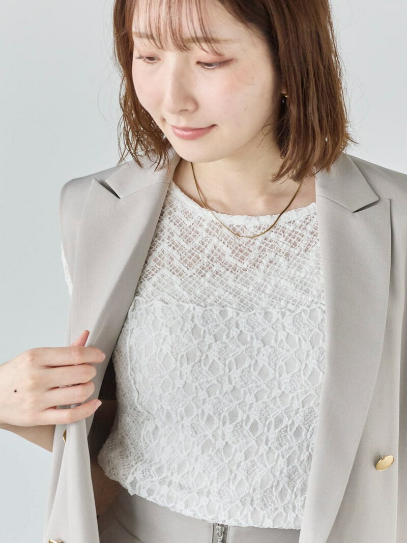 樂天商城 - 【SALE／50%OFF】パッチワークレース5分袖トップス Te chichi テチチ トップス カットソー・Tシャツ ホワイト ブラック パープル【RBA_E】[Rakuten Fashion]