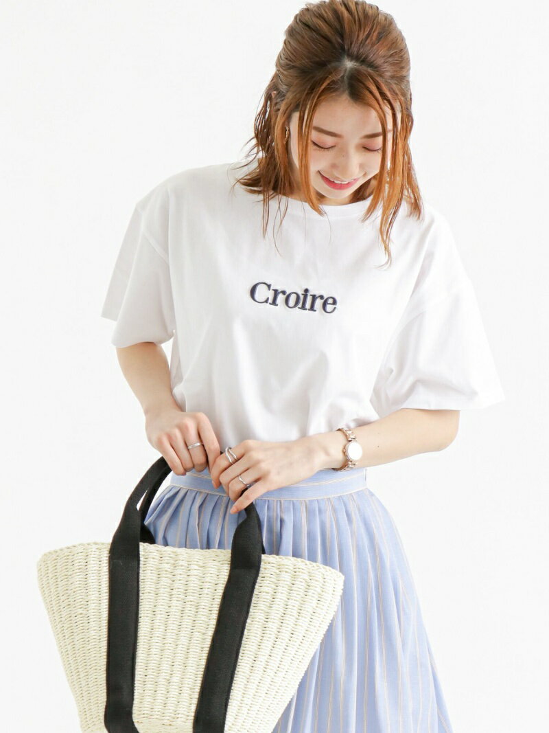 【SALE／40%OFF】ウレタン刺繍ロゴTシャツ Te chichi テチチ トップス カットソー・Tシャツ ホワイト ブラウン ベージュ【RBA_E】[Rakuten Fashion]