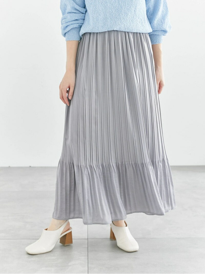 【SALE／50%OFF】【選べる着丈】消しプリーツスカート Te chichi TERRASSE テチチ スカート その他のスカート カーキグリーン グレー ブラック ネイビー【RBA_E】[Rakuten Fashion]のサムネイル