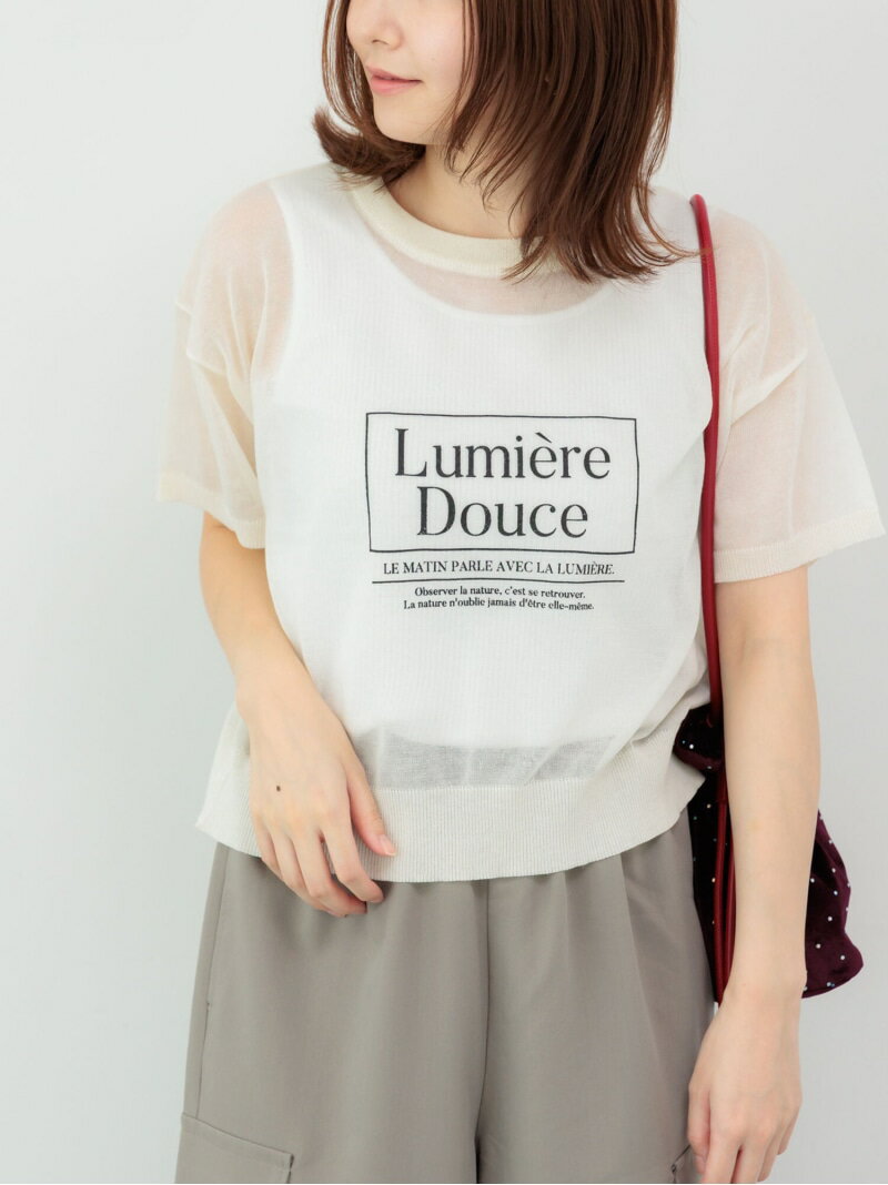 樂天商城 - 【SALE／60%OFF】シアーロゴトップス Te chichi TERRASSE テチチ トップス ニット ブラック ホワイト グレー【RBA_E】[Rakuten Fashion]