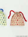 【OSAMU GOODS*Te chichi TERRASSE】総柄巾着ポーチ Te chichi TERRASSE テチチ バッグ ハンドバッグ イエロー ベ...