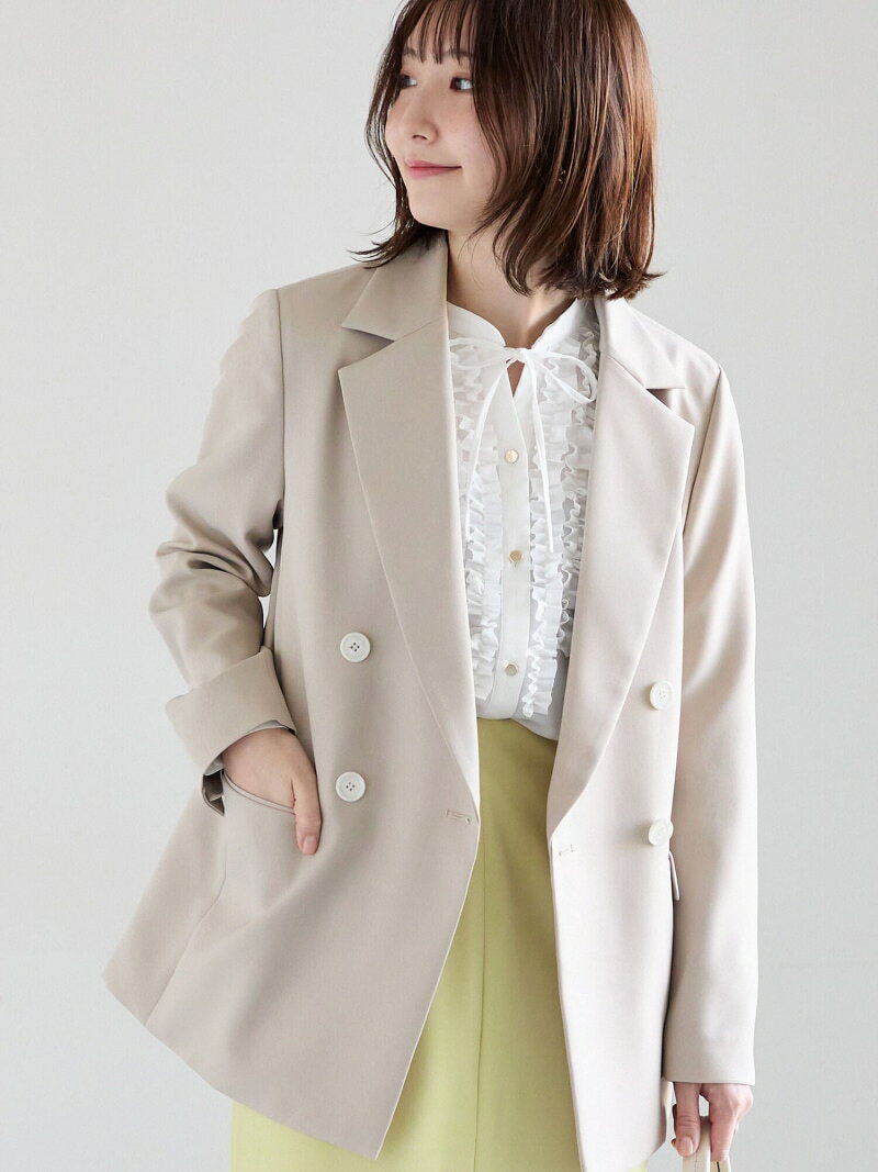 【SALE／20%OFF】デタッチベルトテーラードジャケット《2026 spring catalog item》 Te chichi テチチ ジャケット・アウター ノーカラージャケット ネイビー ベージュ【RBA_E】【送料無料】[Rakuten Fashion]