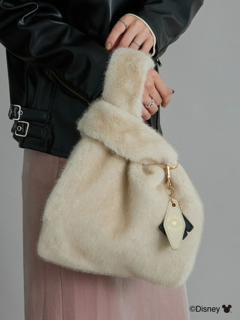 【Disney】ミッキー/チャーム付きファーバッグ Te chichi テチチ バッグ ハンドバッグ ブラウン ホワイト【送料無料】[Rakuten Fashion]のサムネイル